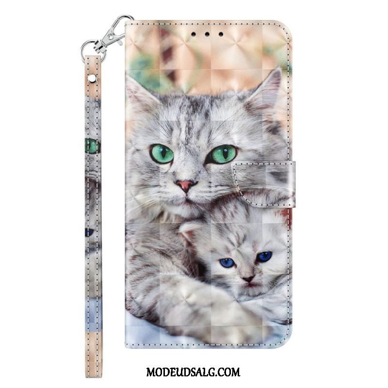 Flip Cover iPhone 14 Pro Med Snor Kun Thong Cats