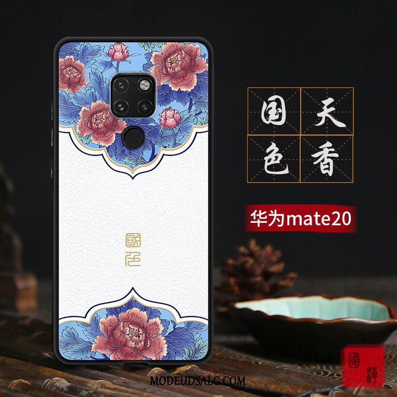 Huawei Mate 20 Etui Kinesisk Stil Trendy Silikone Relief Cover