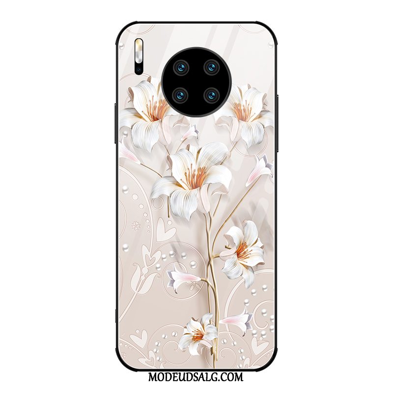 Huawei Mate 30 Etui / Cover High End Mode Blomster Glas Trendy