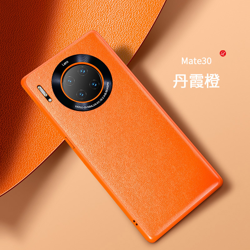 Huawei Mate 30 Etui Magnetisk Business Beskyttelse Ægte Læder Ring