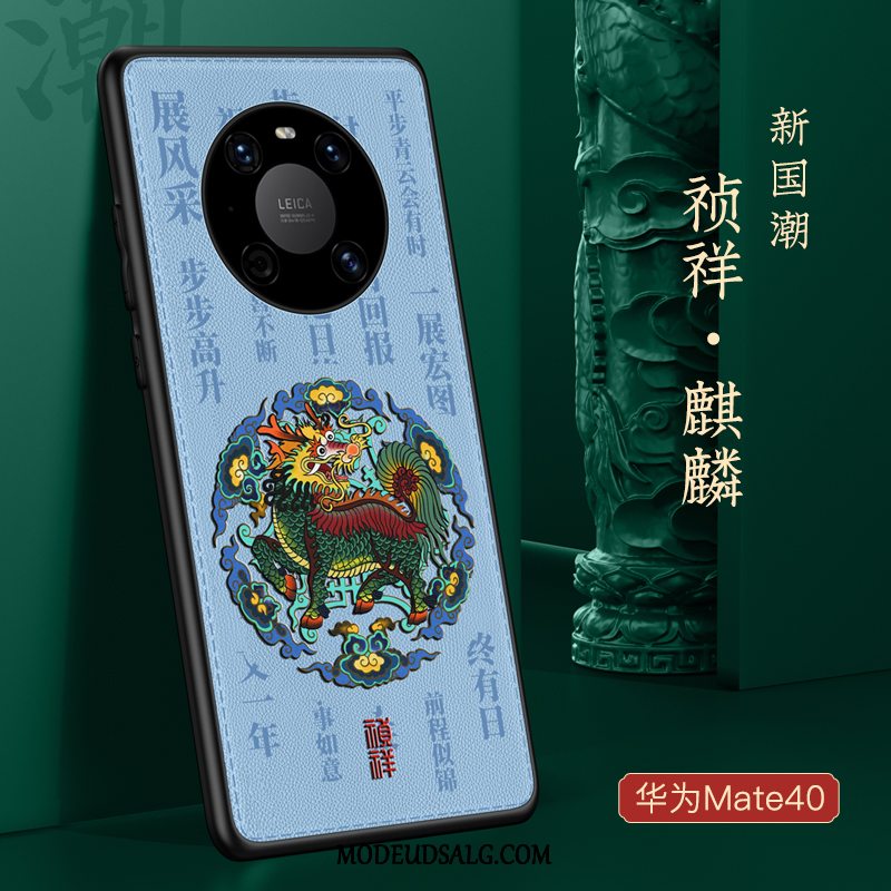 Huawei Mate 40 Etui Kinesisk Stil Cover Blød Tynd Beskyttelse