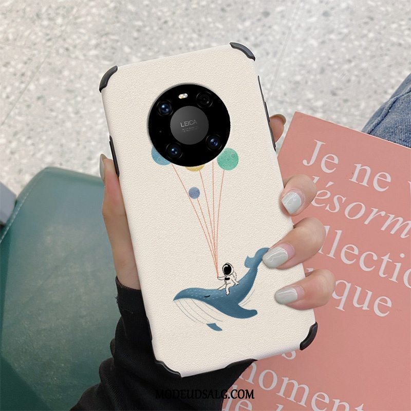 Huawei Mate 40 Pro Etui Mønster Hvid Silikone Ny Tynd