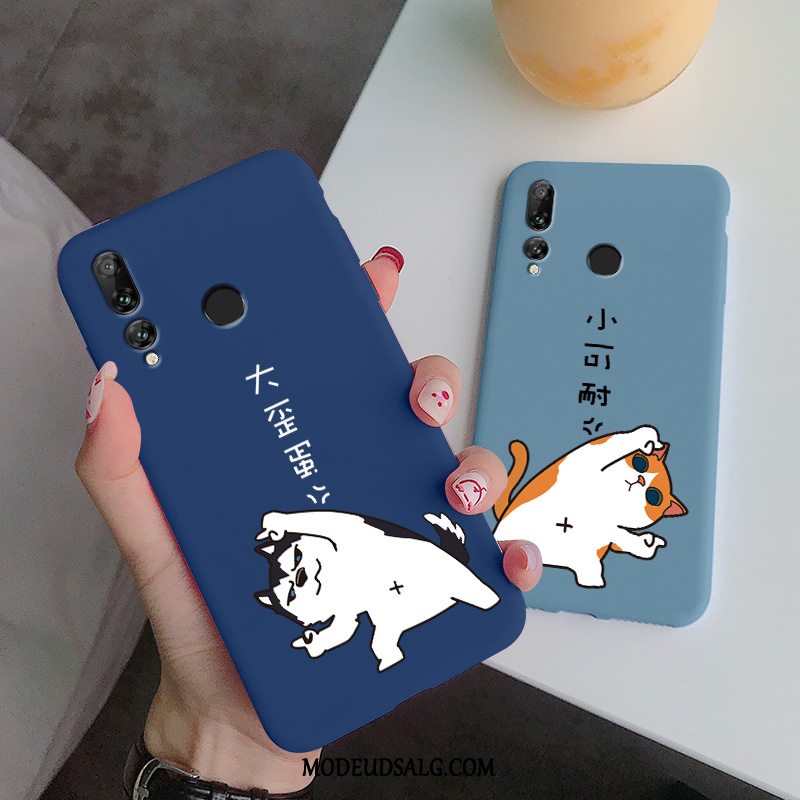 Huawei P Smart+ 2019 Etui Blød Anti-fald Krokodille Silikone Blå