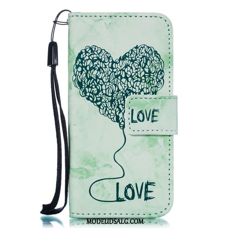Huawei P10 Etui / Cover Ungdom Beskyttelse Grøn Folio Lædertaske