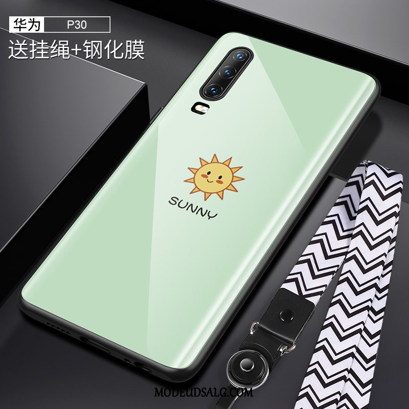 Huawei P30 Etui Hængende Ornamenter Grøn Trendy Sol Anti-fald