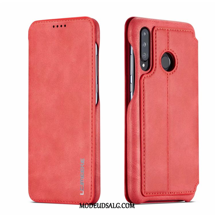 Huawei P30 Lite Etui / Cover Rød Vintage Lædertaske Beskyttelse Anti-fald