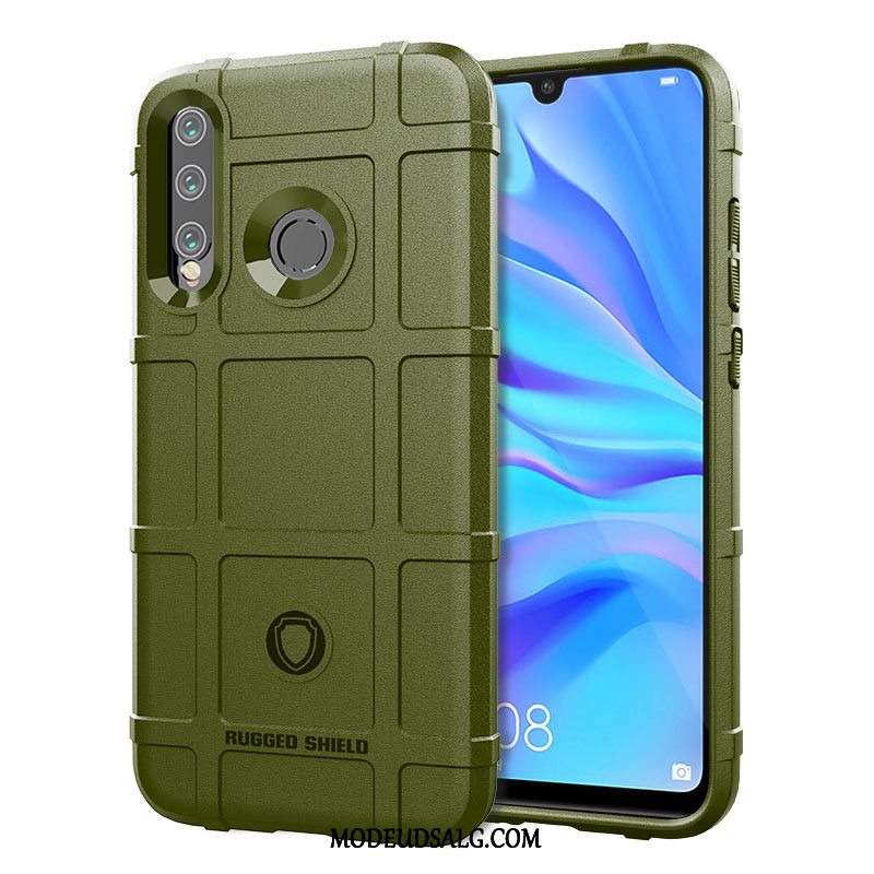 Huawei P40 Lite E Etui Silikone Nubuck Cover Grøn Tre Forsvar