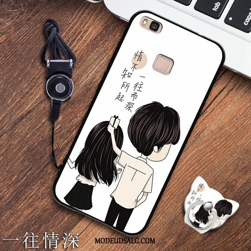 Huawei P9 Lite Etui Membrane Hvid Ungdom Cover Hængende Ornamenter