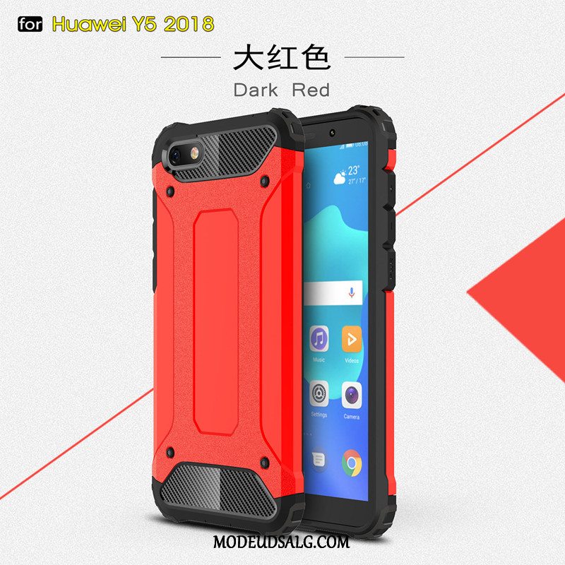 Huawei Y5 2018 Etui / Cover Anti-fald Trendy Rød Af Personlighed
