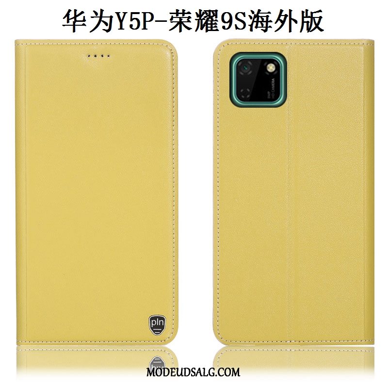 Huawei Y5p Etui / Cover Anti-fald Alt Inklusive Gul Beskyttelse Lædertaske