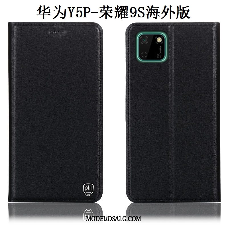 Huawei Y5p Etui Cover Beskyttelse Folio Anti-fald Ægte Læder