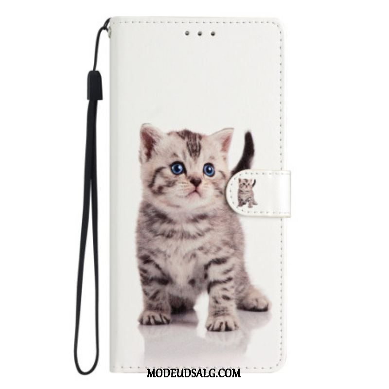 Læder Cover Oppo Reno 8 Lite Med Snor Strappy Killing