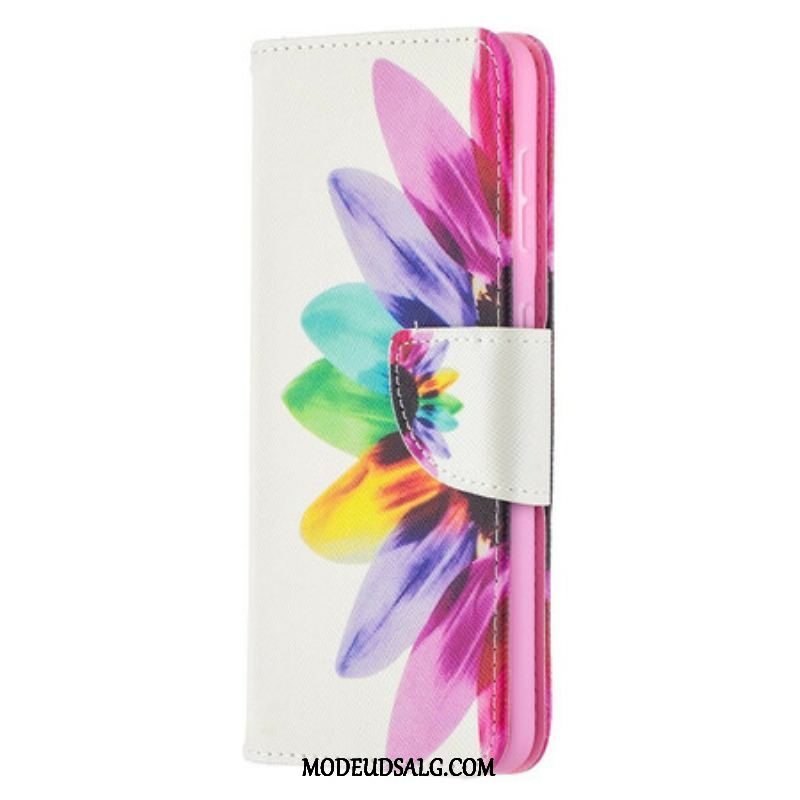 Læder Cover Samsung Galaxy S21 5G Akvarel Blomst