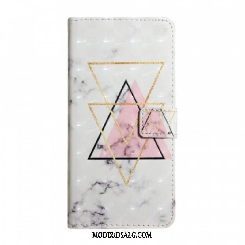 Læder Cover Samsung Galaxy S22 5G Paillettrekant
