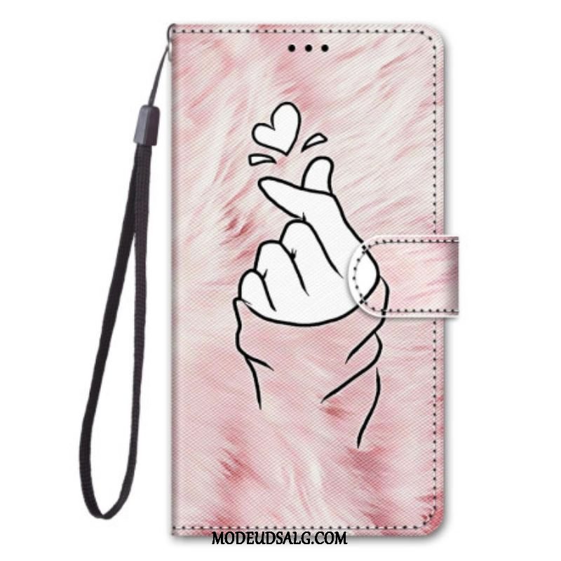 Læder Cover Xiaomi 13 Finger Hjerte