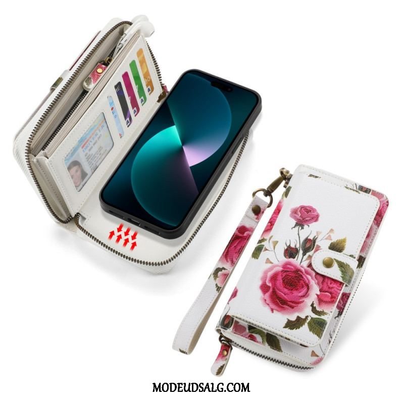 Mobilcover Læder Cover iPhone 15 Pro Max Aftagelig Skal Og Manuel Rem