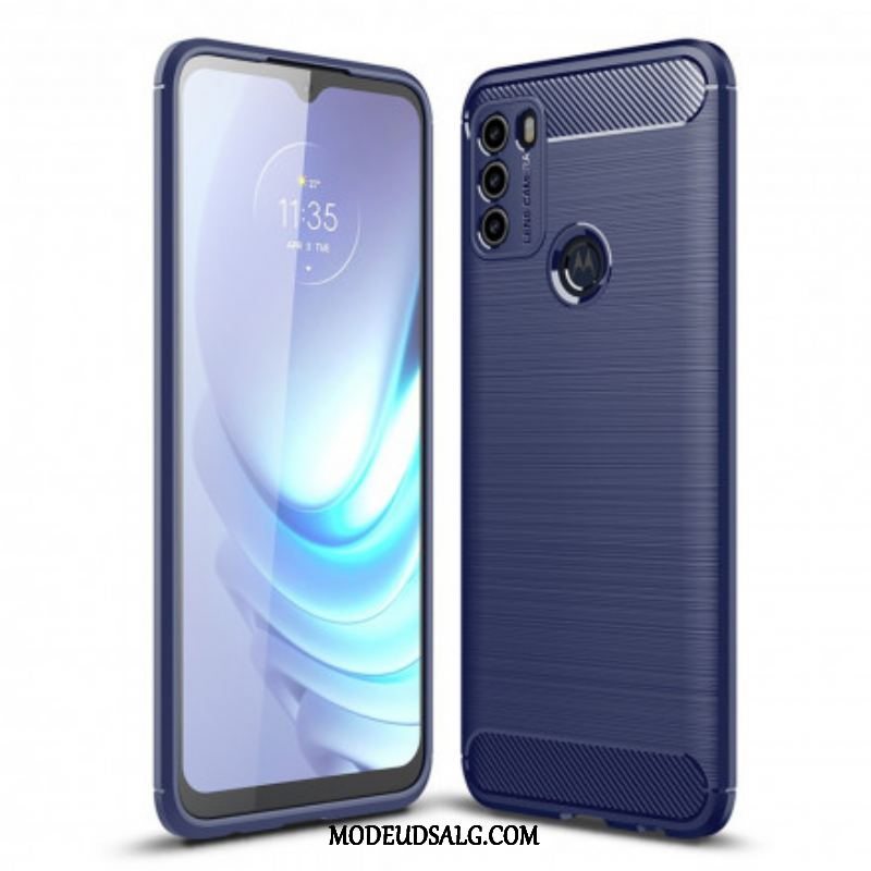 Mobilcover Moto G50 Børstet Kulfiber