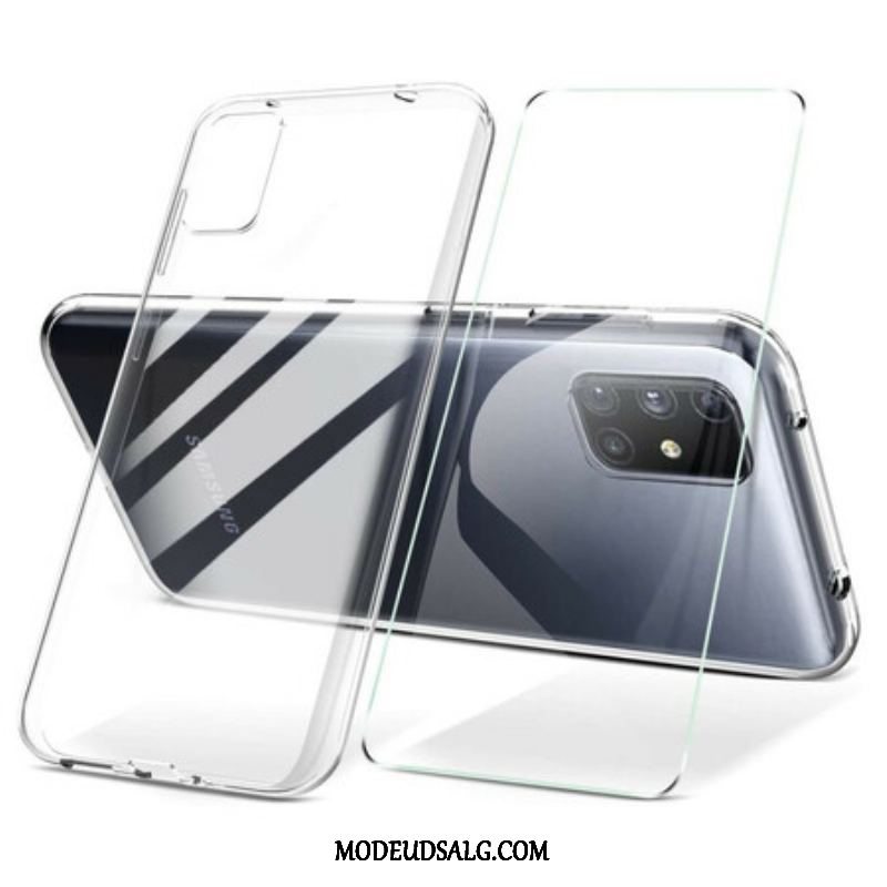Mobilcover Samsung Galaxy M51 Og Hærdet Glasskærm