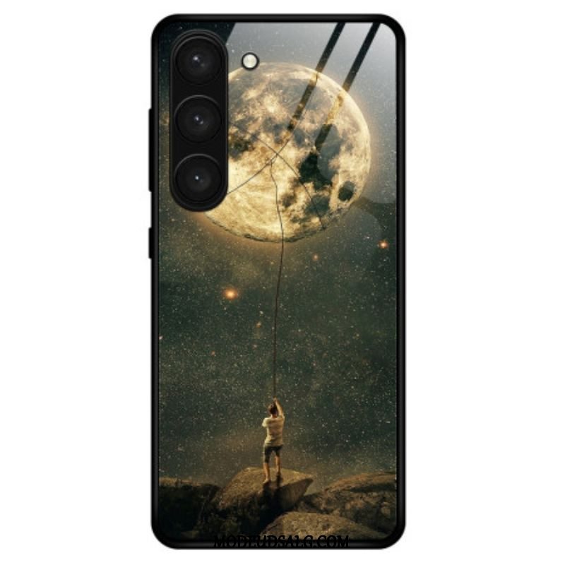 Mobilcover Samsung Galaxy S23 Plus 5G Moon Man Hærdet Glas