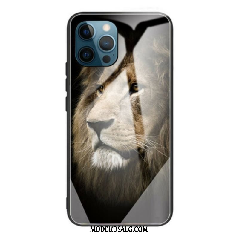 Mobilcover iPhone 13 Pro Løvehoved Hærdet Glas