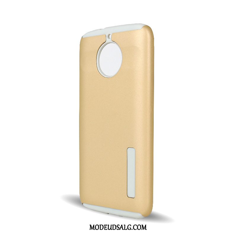 Moto G5s Plus Etui Ny Solid Farve Nubuck Guld Cover
