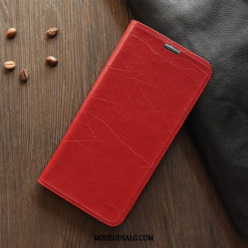 Motorola One Zoom Etui Beskyttelse Silikone Rød Cover Læder