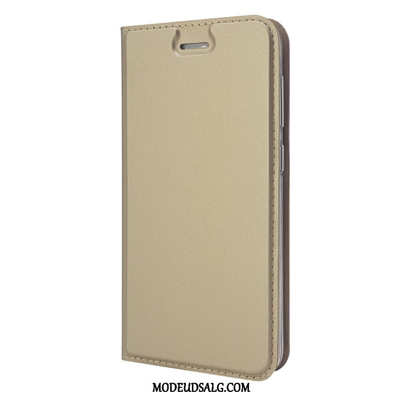 Nokia 5.1 Plus Etui Lædertaske Cover Guld Beskyttelse Blød