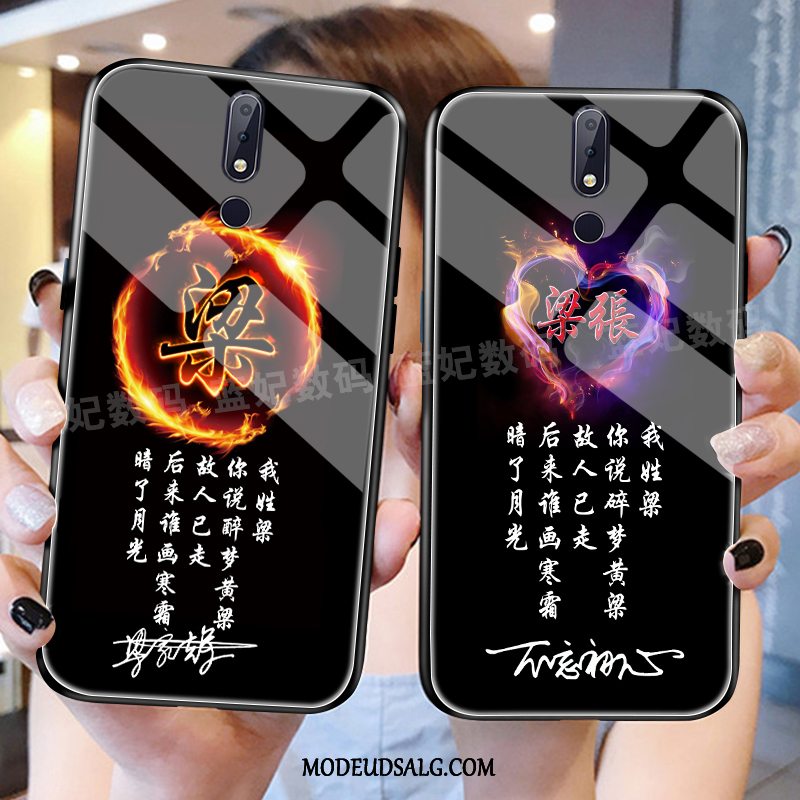 Nokia 7.1 Etui / Cover Lyser Glas Simple Sort