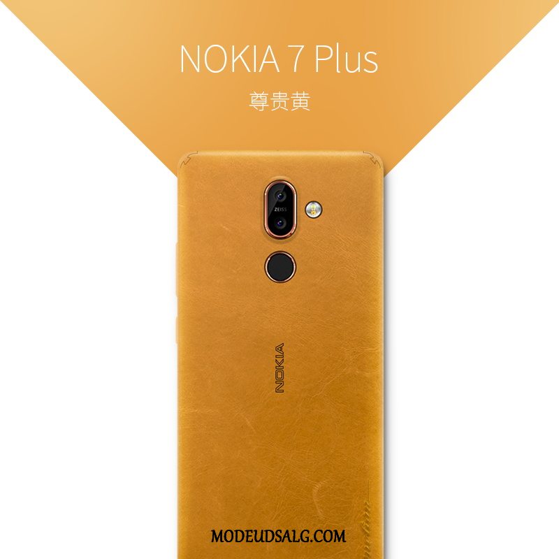 Nokia 7 Plus Etui / Cover Kreativ Af Personlighed Ægte Læder Tynd