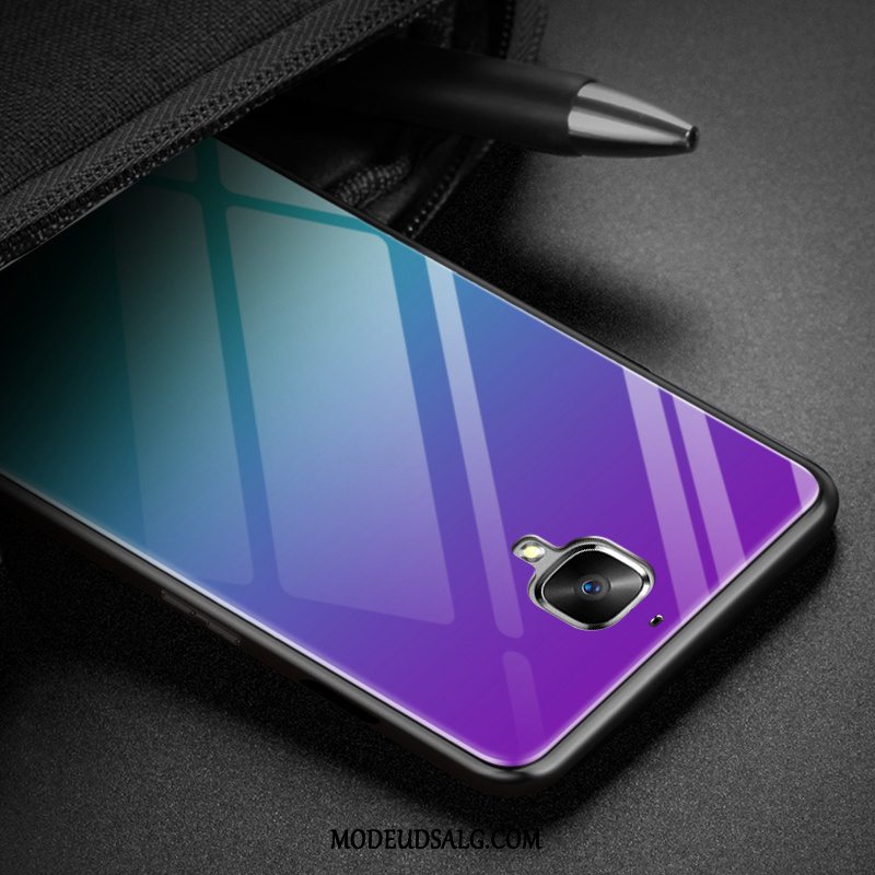 Oneplus 3 Etui Glas Simple Anti-fald Lilla Blød