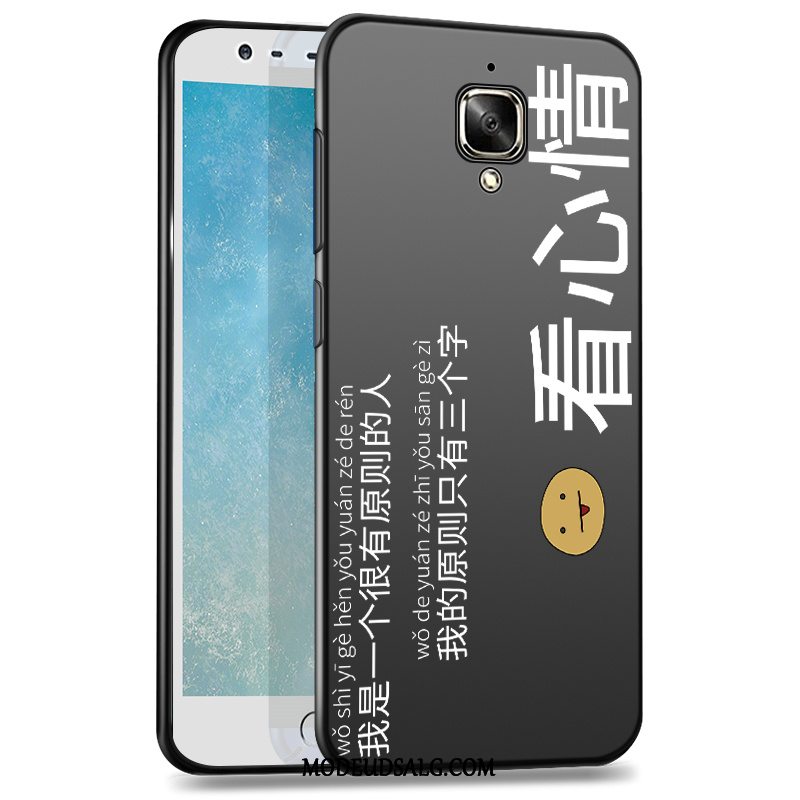 Oneplus 3t Etui Smuk Silikone Nubuck Sort Beskyttelse