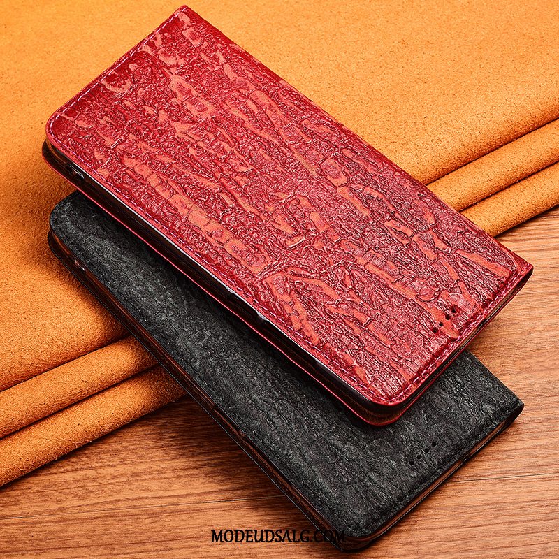 Oppo R15 Pro Etui Lædertaske Folio Tree Beskyttelse Rød