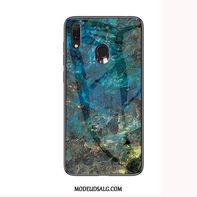 Samsung Galaxy A20e Etui / Cover Hærdet Glas Blå Anti-fald Beskyttelse Silikone