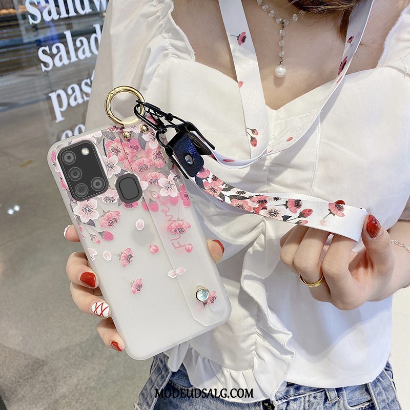 Samsung Galaxy A21s Etui / Cover Elskeren Blød Anti-fald Hvid