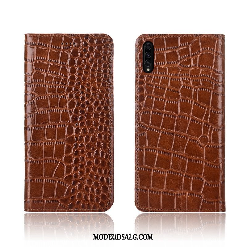 Samsung Galaxy A30s Etui Silikone Krokodille Trendy Nubuck Lædertaske