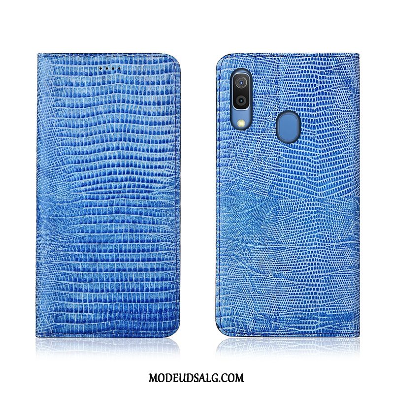 Samsung Galaxy A40 Etui / Cover Anti-fald Alt Inklusive Ægte Læder Blød