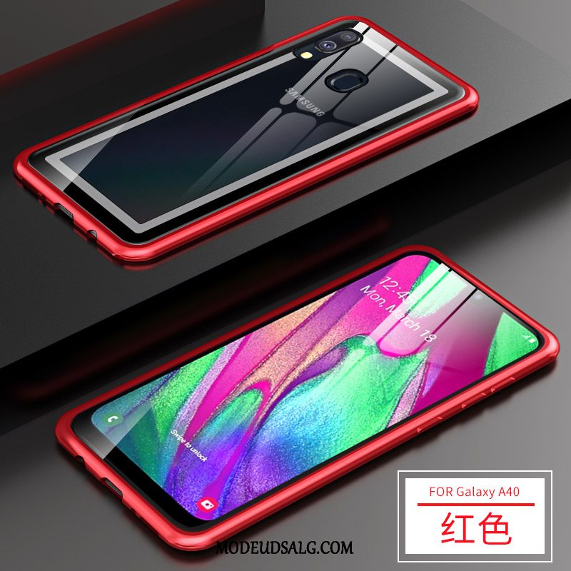 Samsung Galaxy A40 Etui / Cover Trend Beskyttelse Ramme Anti-fald Rød
