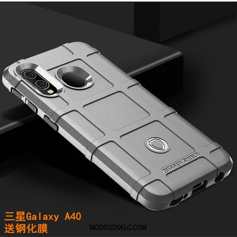 Samsung Galaxy A40 Etui / Cover Tykke Grå Skridsikre Af Personlighed Tre Forsvar
