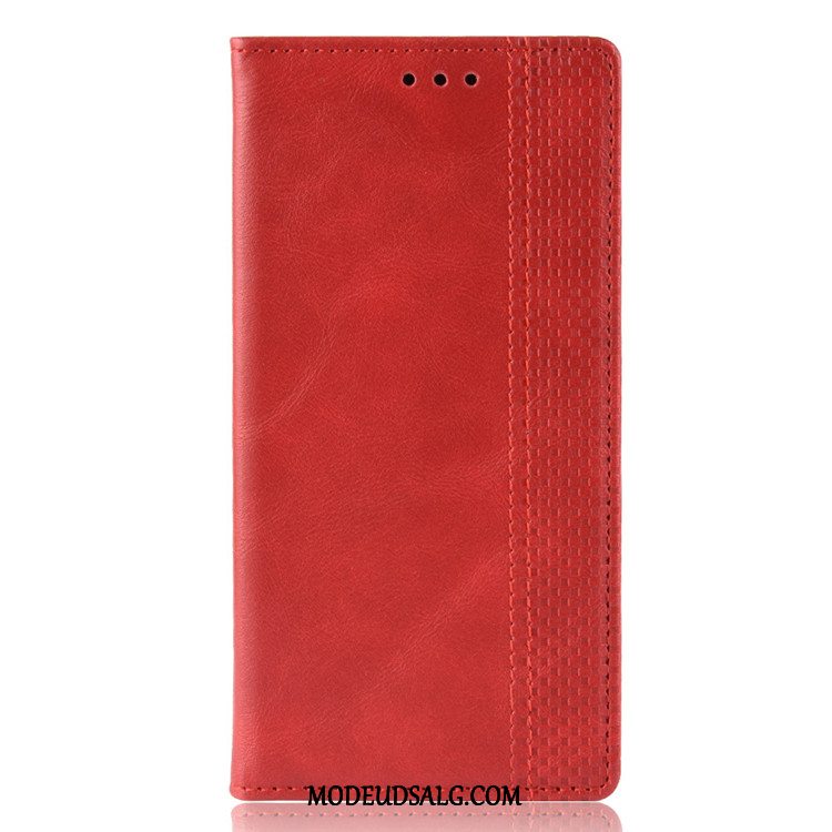 Samsung Galaxy A40 Etui Folio Beskyttelse Tegnebog Magnetisk Spænde Rød