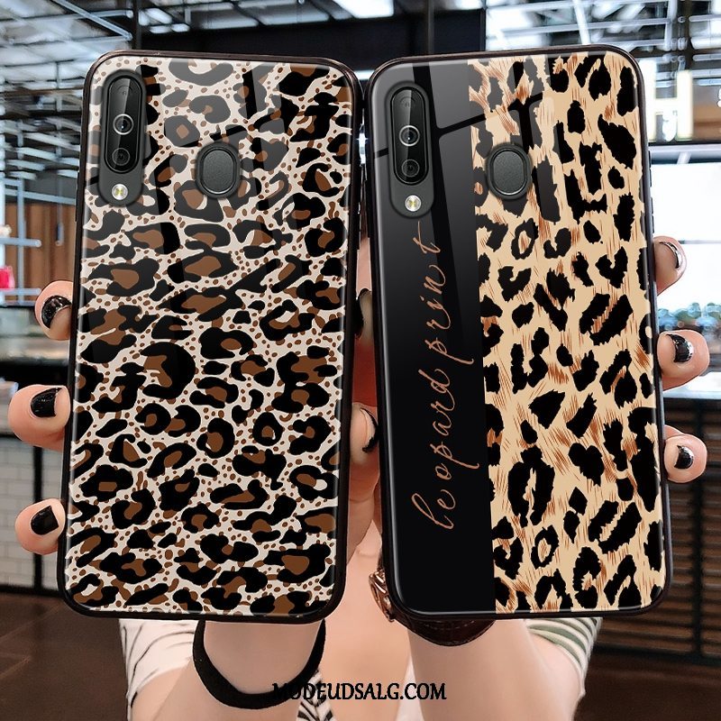 Samsung Galaxy A40s Etui Glas Hængende Ornamenter Leopard Cover Pulver