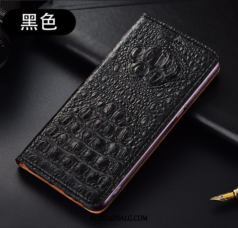 Samsung Galaxy A50 Etui / Cover Mønster Alt Inklusive Sort Krokodille