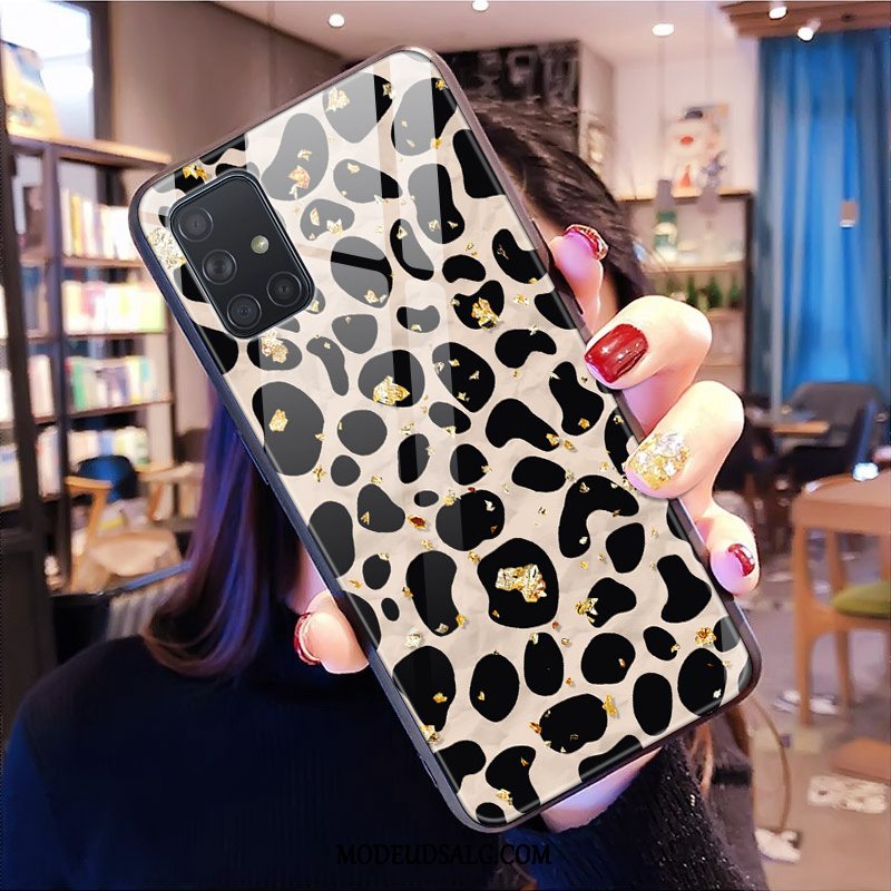 Samsung Galaxy A51 Etui Cover Spejl Leopard Pulver Glas