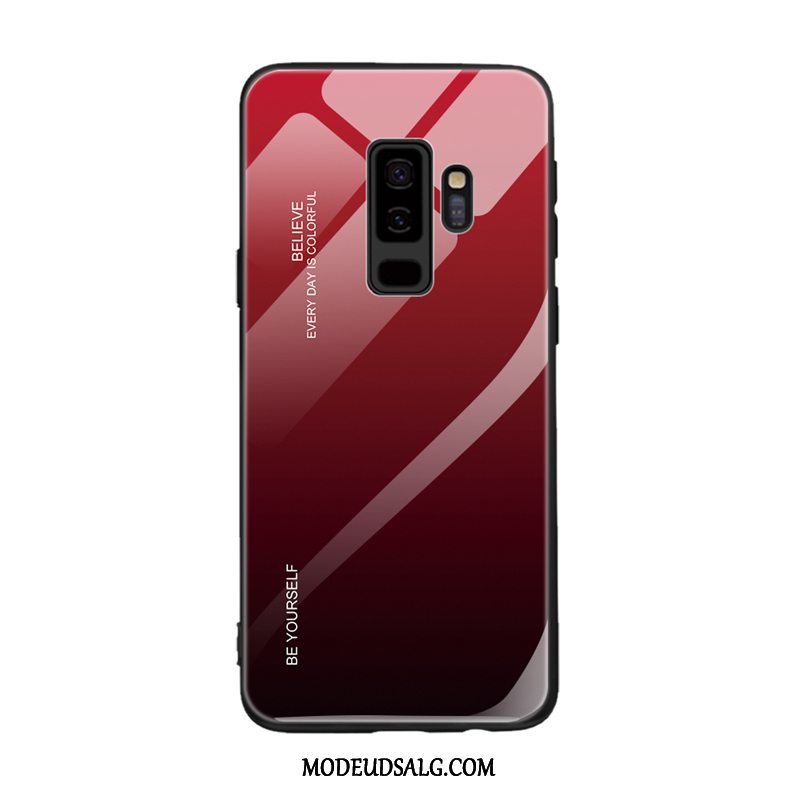 Samsung Galaxy A6+ Etui / Cover Hård Trend Glas Beskyttelse Rød