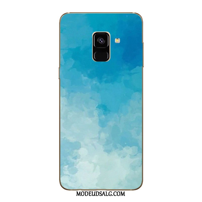 Samsung Galaxy A6 Etui / Cover Silikone Stor Mønster Blå