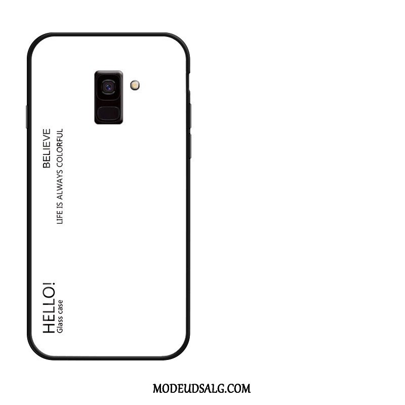Samsung Galaxy A6 Etui Glas Elegante Cover Hvid Beskyttelse