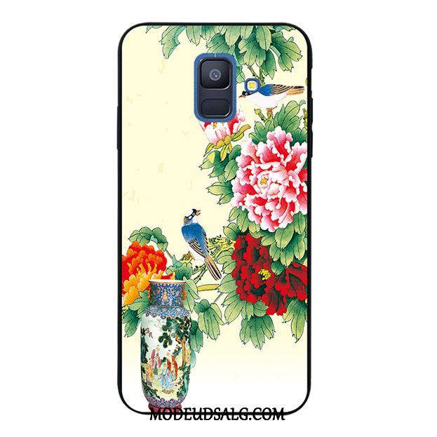 Samsung Galaxy A6 Etui Mønster Smuk Bjørn Hvid Tilpas