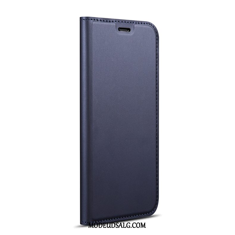 Samsung Galaxy A8 Etui / Cover Support Kort Blå Lædertaske