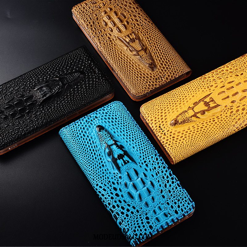 Samsung Galaxy A80 Etui Alt Inklusive Anti-fald Gul Krokodille Cover