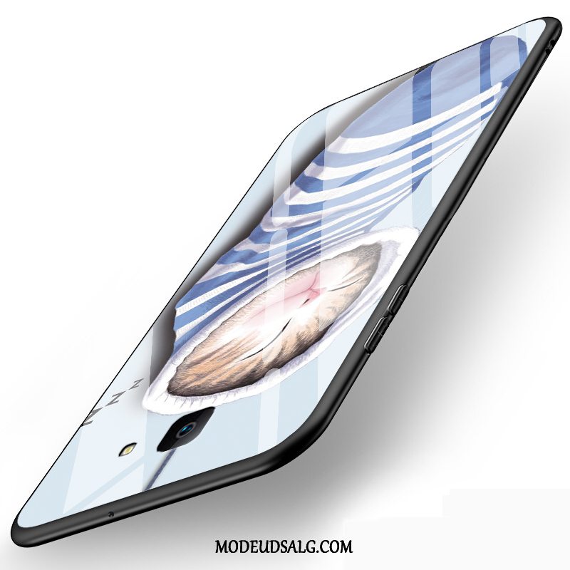 Samsung Galaxy J4+ Etui Anti-fald Beskyttelse Glas Hård Blå