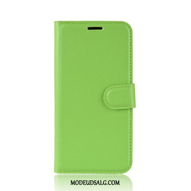 Samsung Galaxy J4+ Etui / Cover Grøn Blød Lædertaske Folio